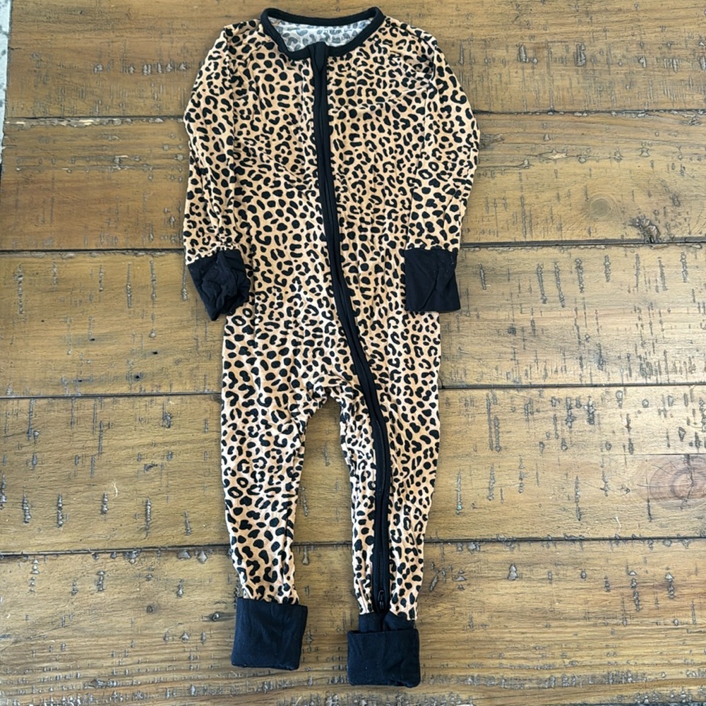 Little Sleepies: Classic Leopard. Size 18-24 Month Zippy.